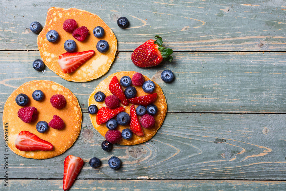 Pancakes with berries Pancakes with berries