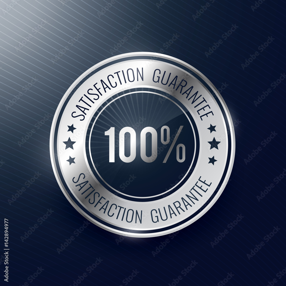 satisfaction guarantee silver label and badge satisfaction guarantee silver label and badge