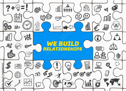 Wallpaper Mural We Build Relationships / Puzzle mit Symbole Torontodigital.ca