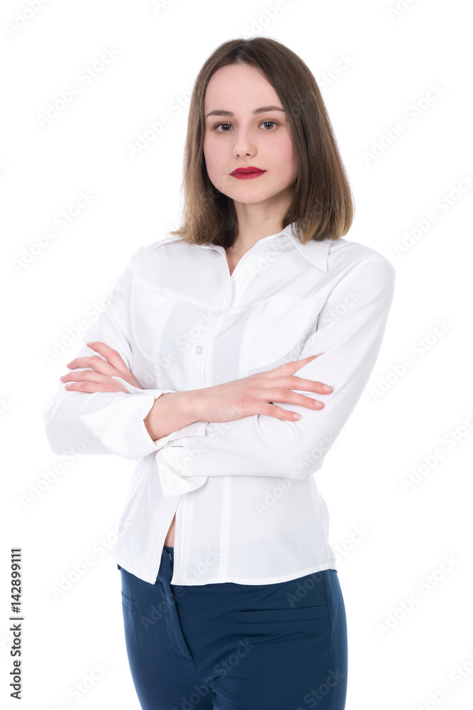 Business style fashion portrait of young woman Business style fashion portrait of young woman