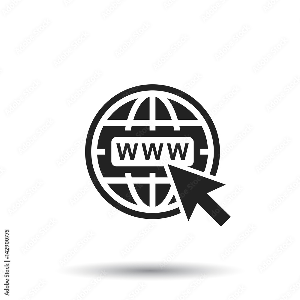 Go to web icon. Internet flat vector illustration for website on isolated background. Go to web icon. Internet flat vector illustration for website on isolated background.