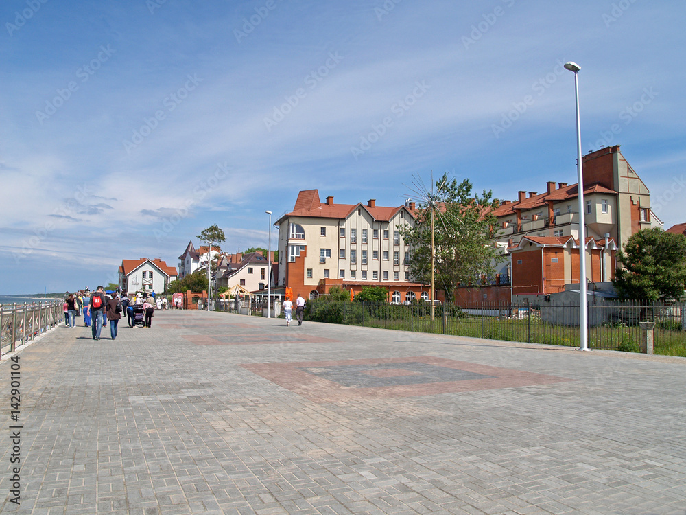 The embankment in Zelenogradsk the Kaliningrad region
