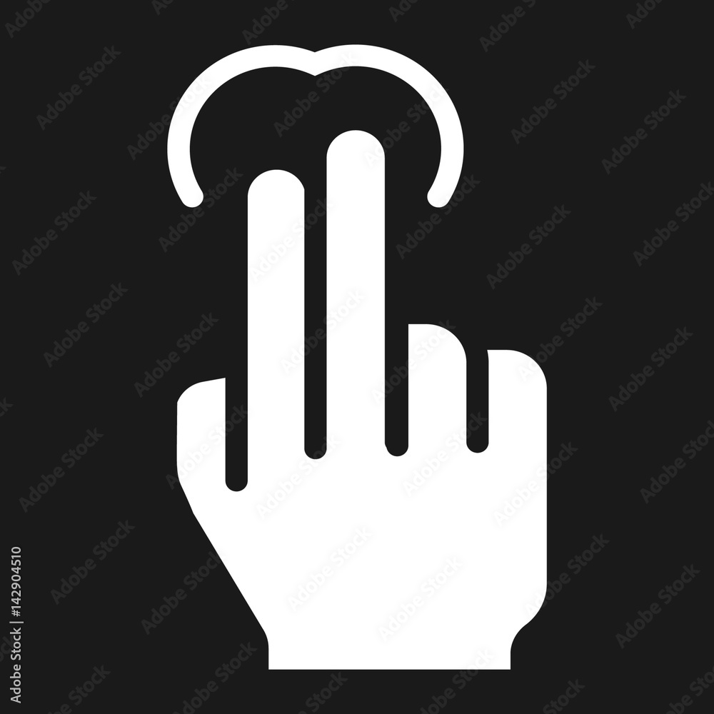 2 finger tap solid icon, touch and hand gestures, mobile interface vector graphics, a filled pattern on a black background, eps 10. 2 finger tap solid icon, touch and hand gestures, mobile interface vector graphics, a filled pattern on a black background, eps 10.
