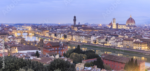 Panorama of Florence at sunrise.Italy