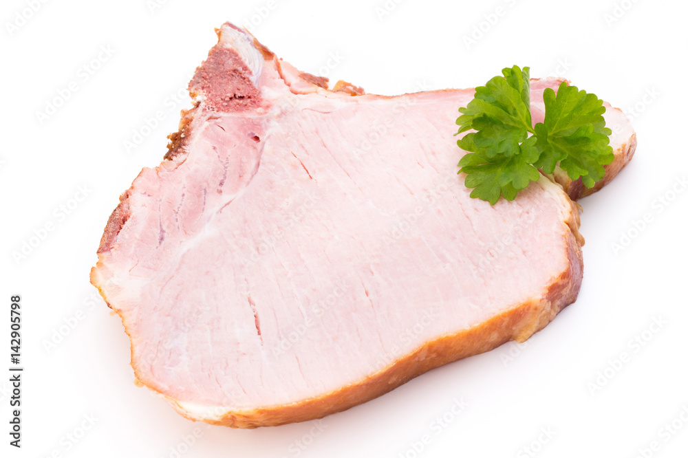 Pieces of pork meat, isolated on white background. Pieces of pork meat, isolated on white background.