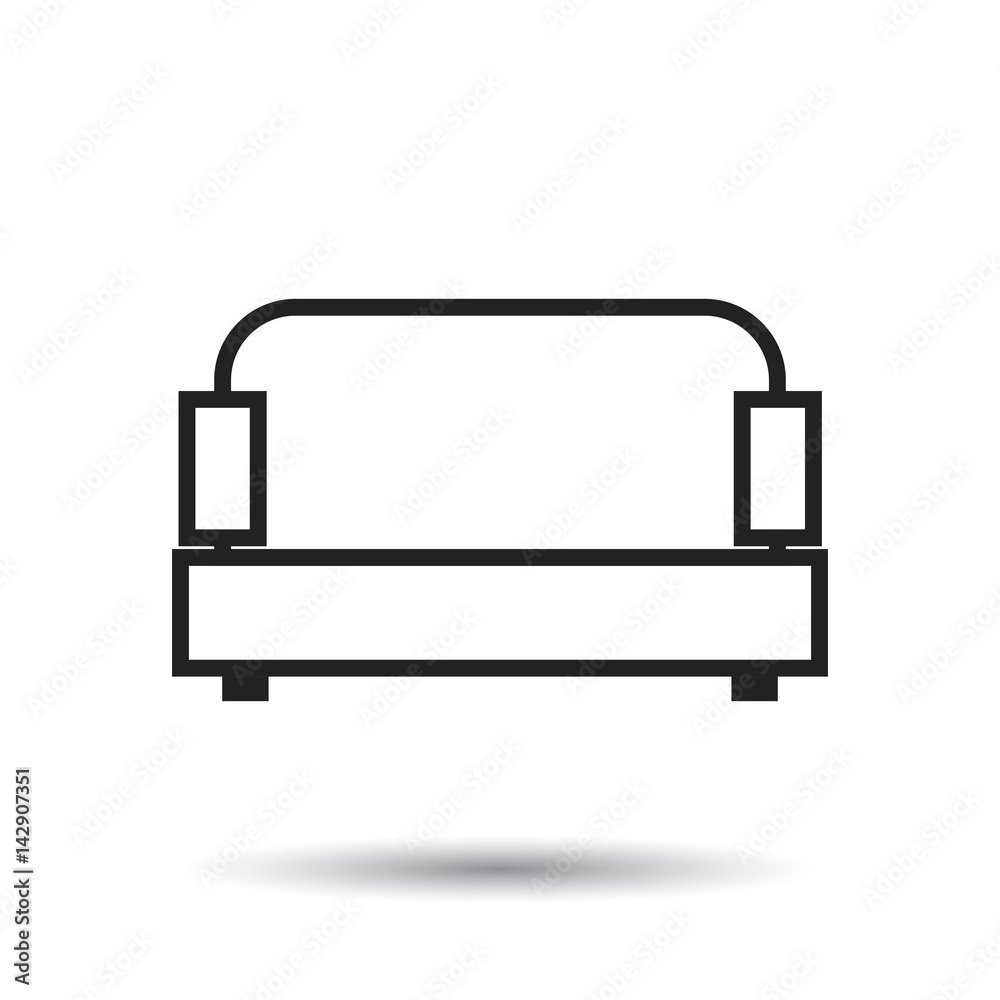 Sofa vector illustration isolated on white background. Sofa icon vector illustration. Sofa vector illustration isolated on white background. Sofa icon vector illustration.