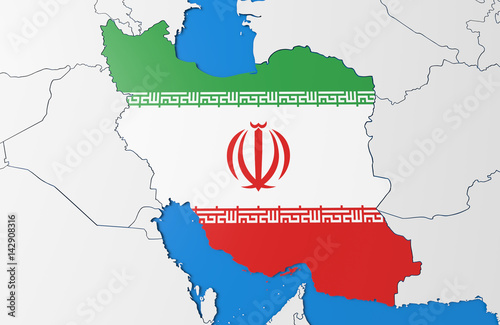 3D Iran map