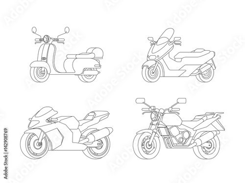 Linear Motorcycles Set