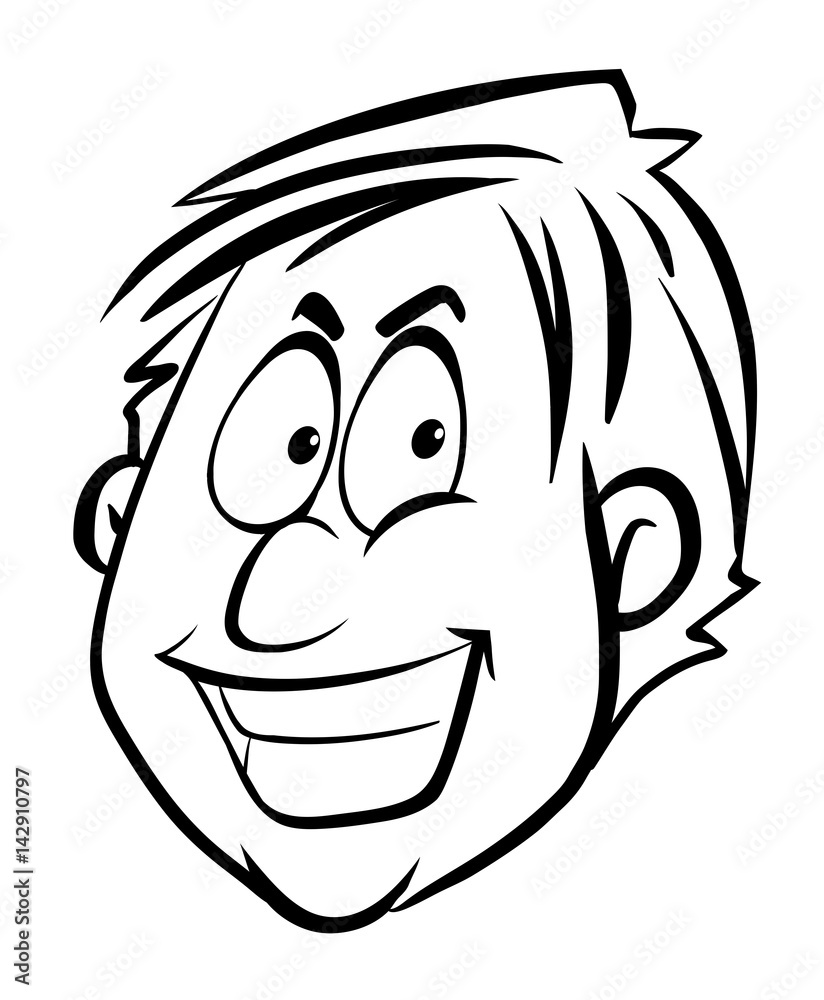 Man with happy face on white Man with happy face on white