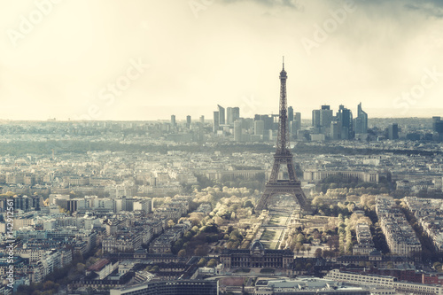 Paris Skyline With Eiffel Tower