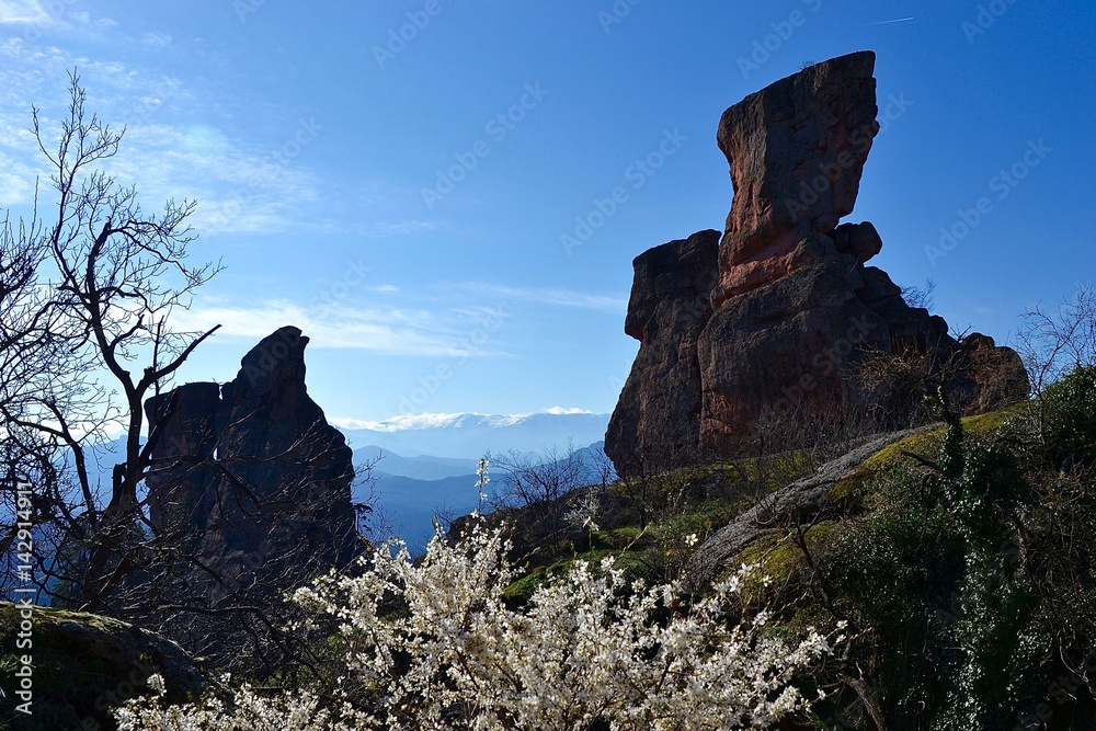 A stunning view of the Bulgarian countryside seen through the unique Belogradchik Rock Formations