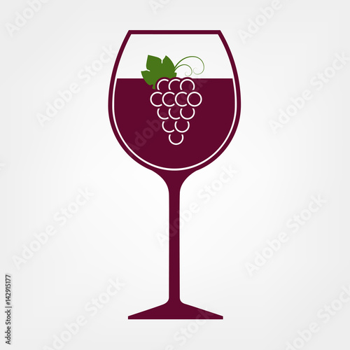 glass and grapes