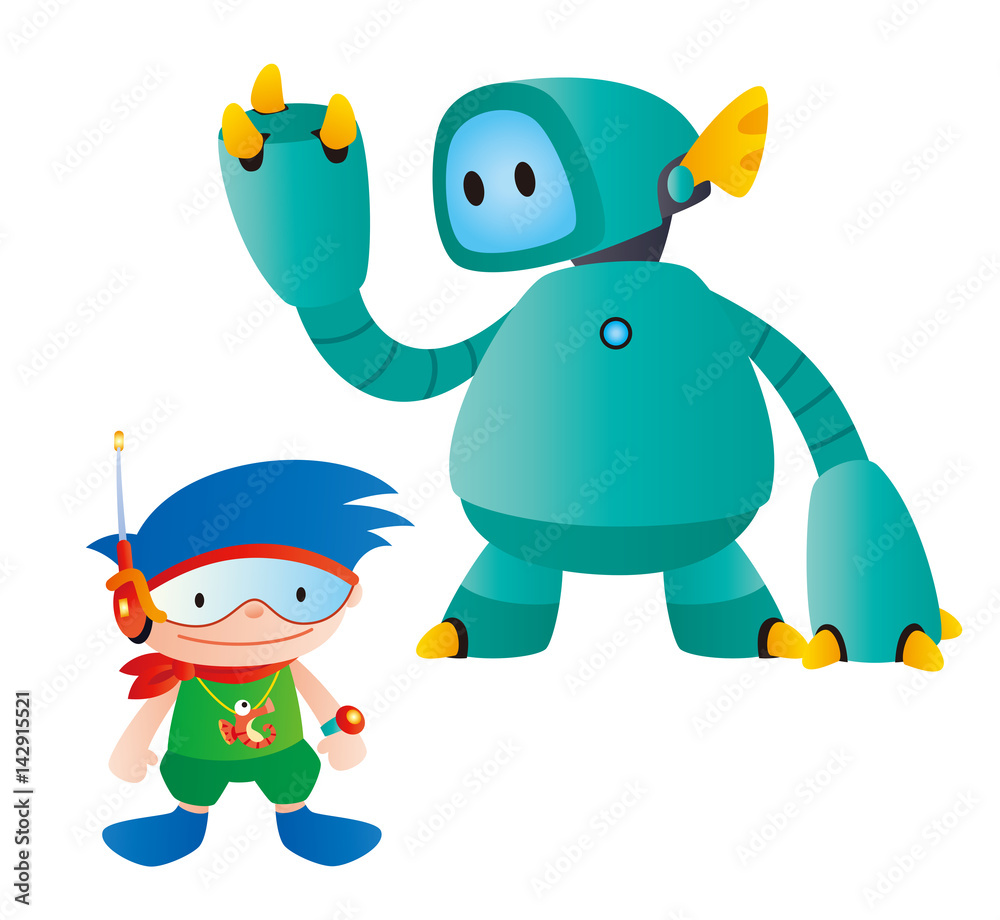 海洋少年とロボット、少年とロボット、ロボットと海洋少年 海洋少年とロボット、少年とロボット、ロボットと海洋少年