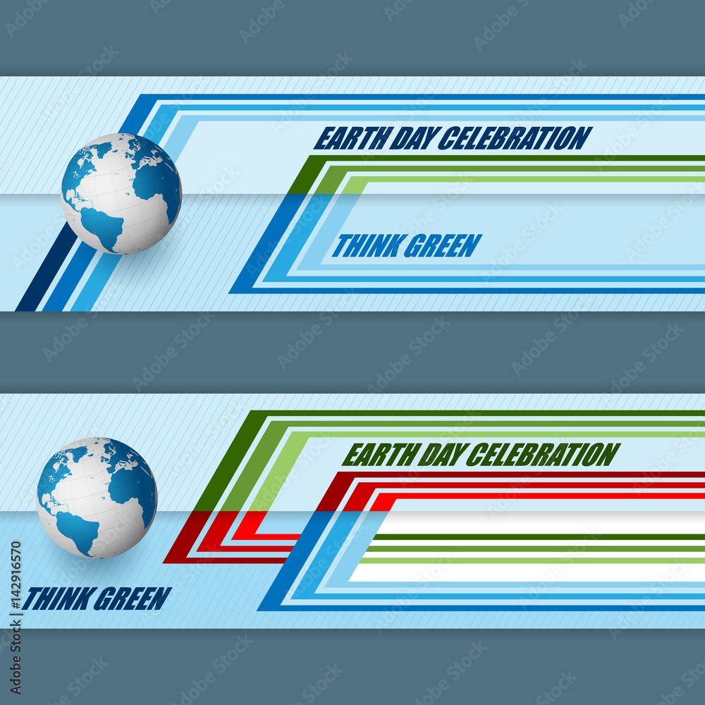 Set of web banners design, background with and Earth globe on linear design; Vector illustration Set of web banners design, background with and Earth globe on linear design; Vector illustration