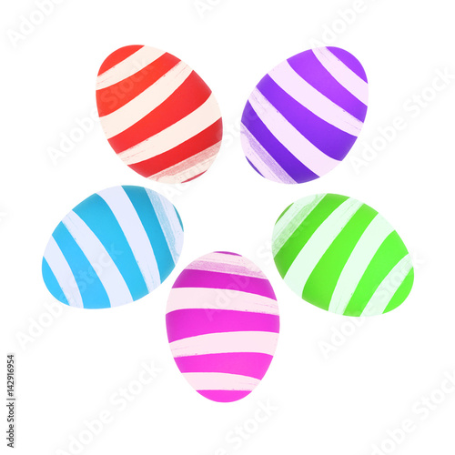 Colorful Easter egg isolated on white