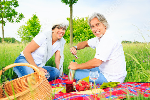 Senior Couple Having A Picnic