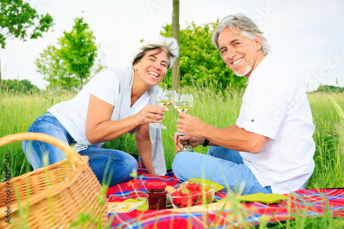 Senior Couple Having A Picnic