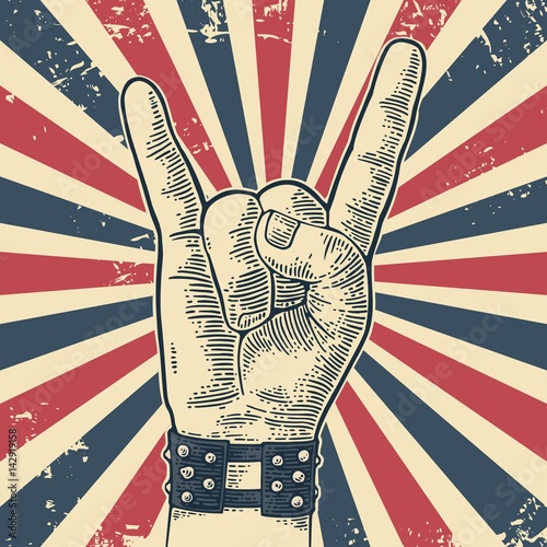Rock and Roll hand sign.
