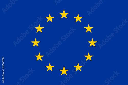 Official European Union flag, correct proportions and colors. Vector