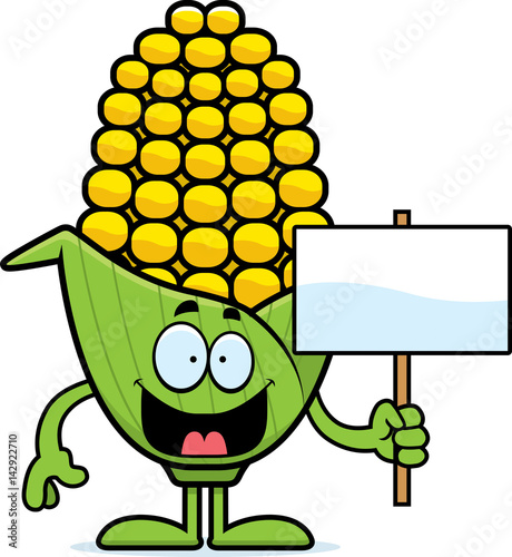 Cartoon Corn Sign