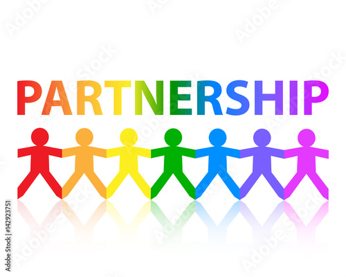 Partnership Paper People Rainbow