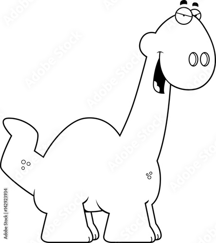 Sly Cartoon Apatosaurus