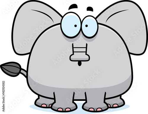 Surprised Cartoon Elephant