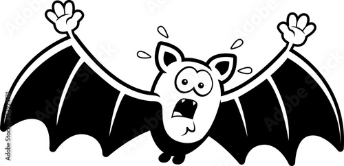 Cartoon Scared Bat