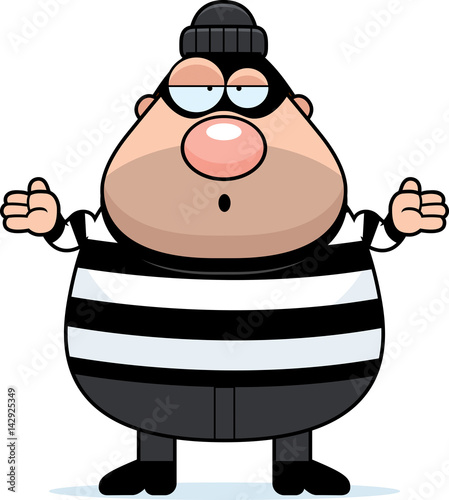 Confused Cartoon Burglar