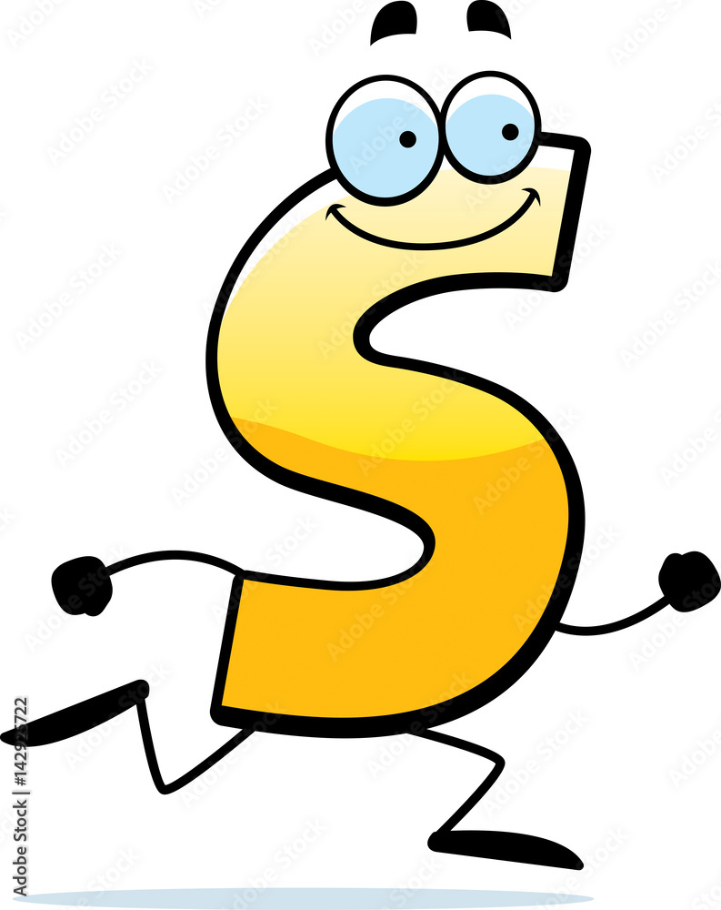 Fototapeta premium Cartoon S Running