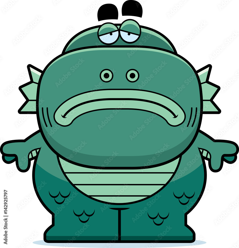Fototapeta premium Tired Cartoon Creature