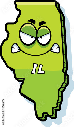 Cartoon Angry Illinois