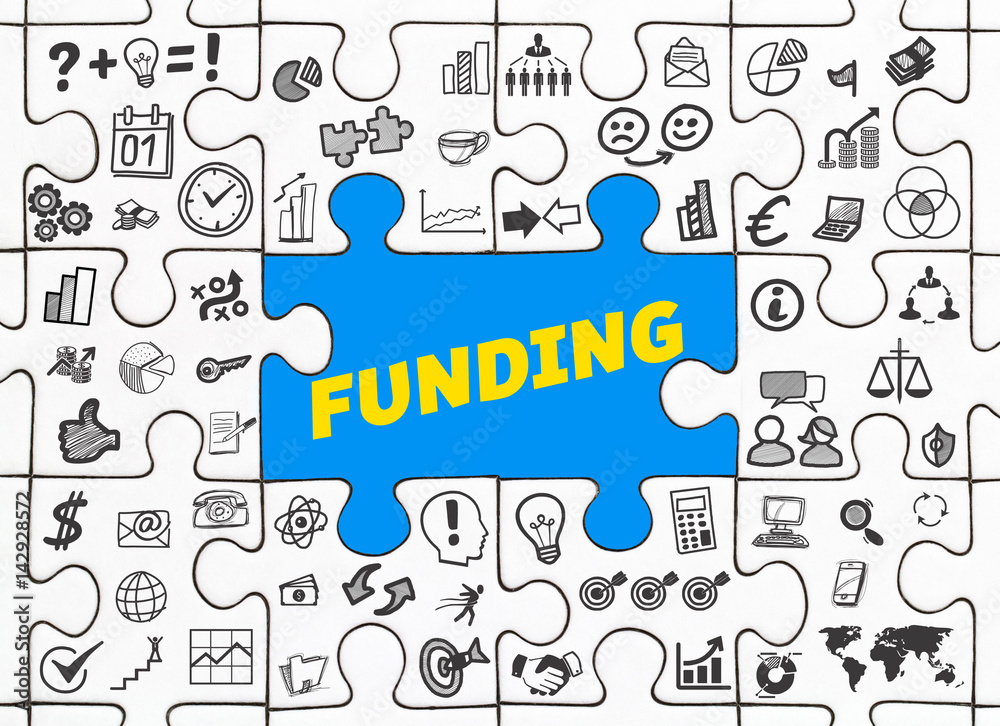 Fototapeta premium Funding / Puzzle mit Symbole