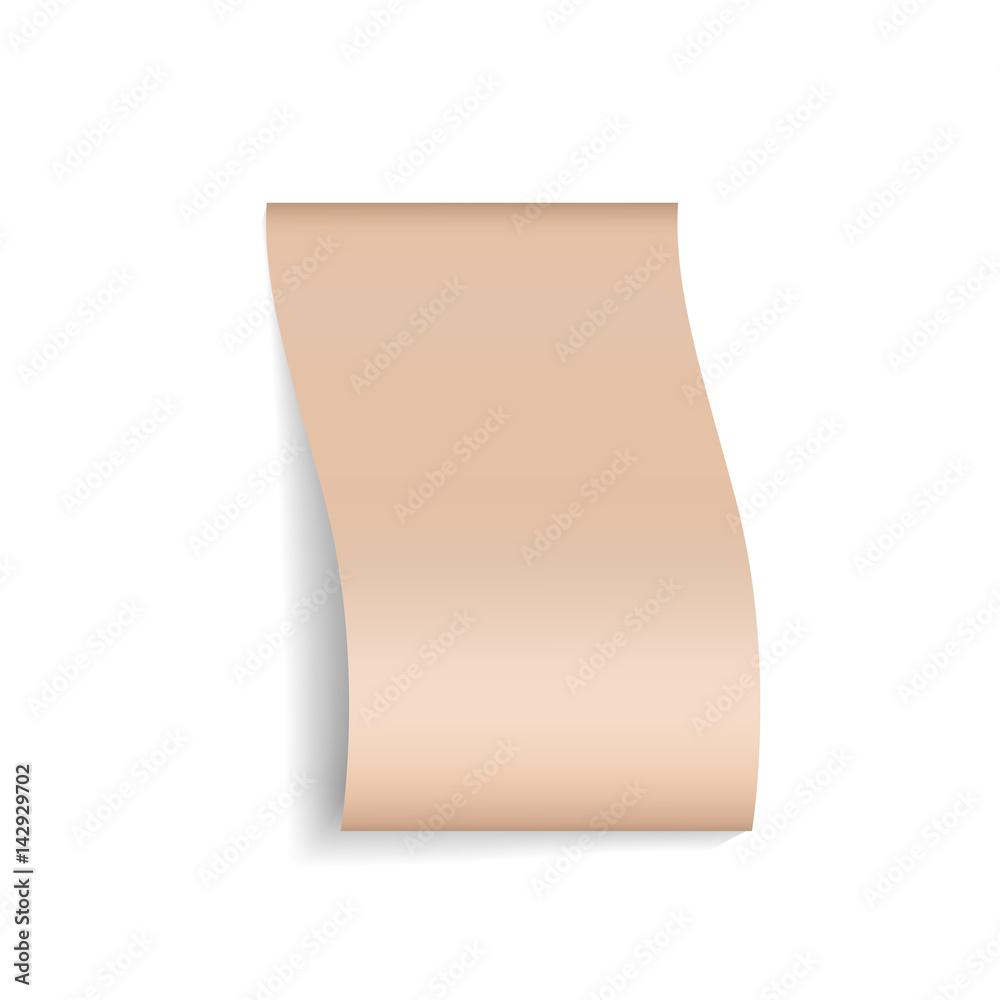 Empty craft paper sheet isolated on white background. paper mockup realistic template Empty craft paper sheet isolated on white background. paper mockup realistic template
