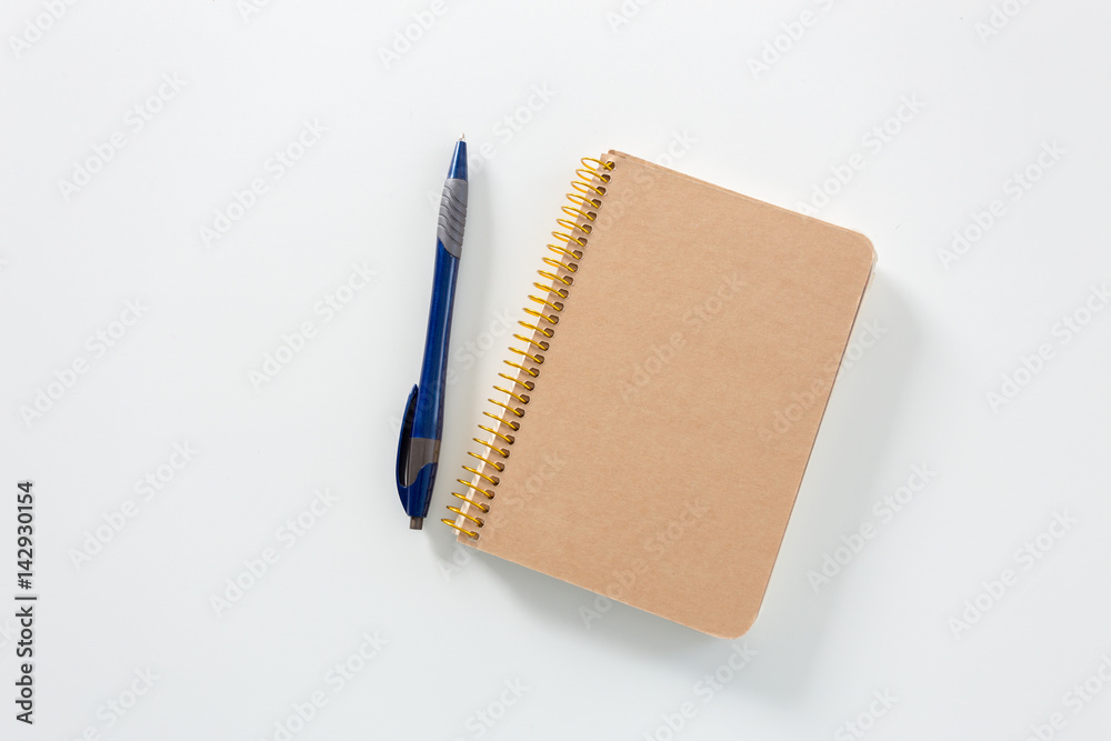 Notebook on a white background Notebook on a white background