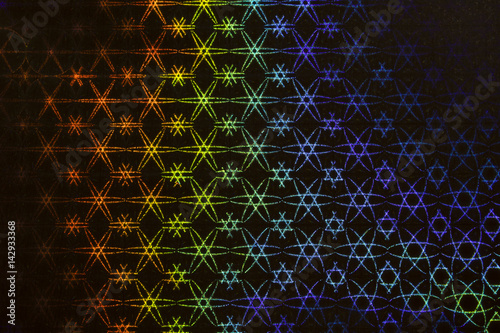 Holographic Circles and Patterns on Black Background © squeebcreative