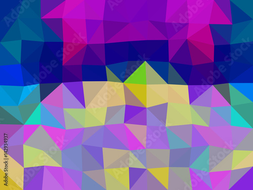Colors low poly triangle style vector mosaic background