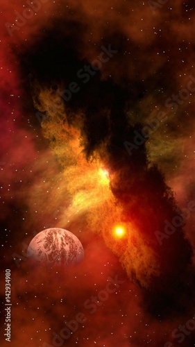 Outer space planet Mars sun astrology milky way solar system galaxy universe. Elements of this image furnished by NASA.