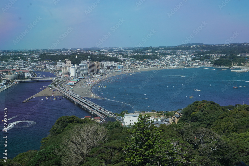 Sagami bay and Enoshima Island union bridge (Fujisawa city - Kanagawa prefecture)