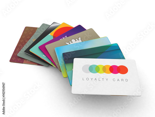 stack of different loyalty reward cards
