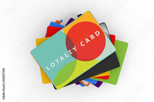 stack of different loyalty reward cards