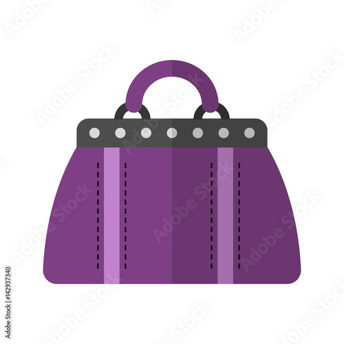 Holdall bag. Flat color icon, illustration of fashion accessory