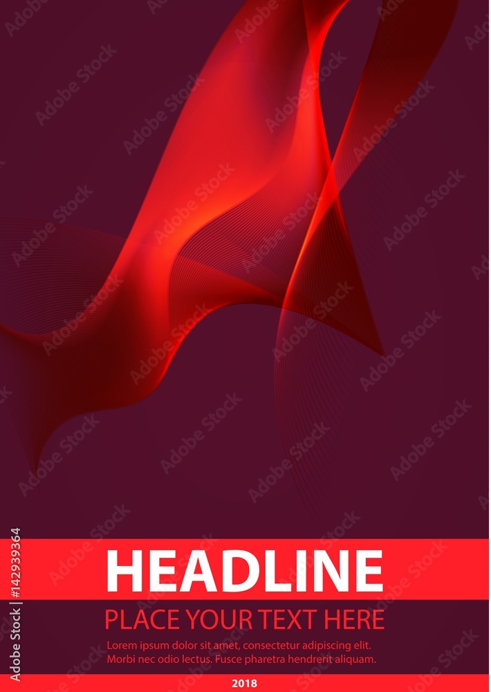 Fototapeta premium Modern abstract brochure, report or flyer design template