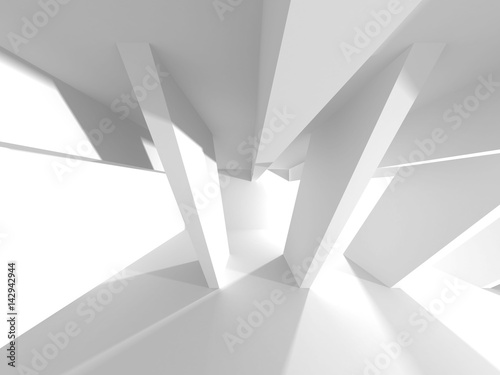 Futuristic White Architecture Design Background