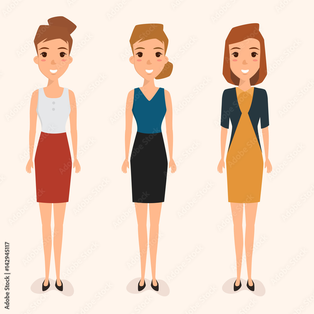 woman character in job. business woman illustration vector design. woman character in job. business woman illustration vector design.