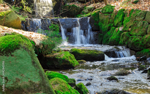 trough flowing mountain stream