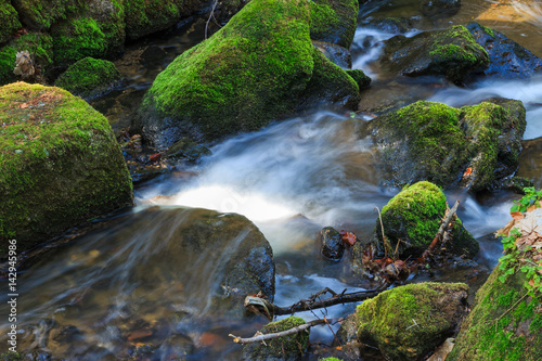 water flowing over rocks