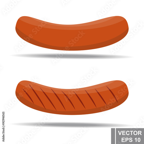 Sausages. Fast food. Tasty food. For your design.