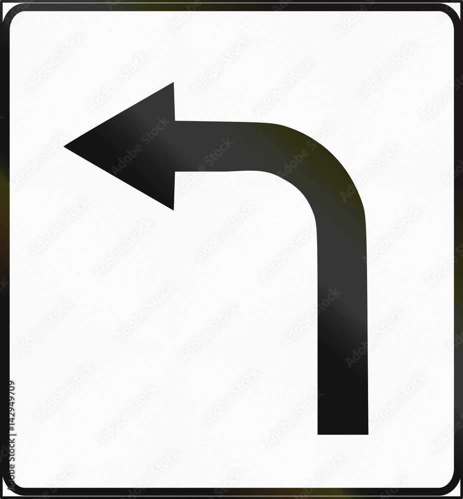 Estonia regulatory road sign - Left turn lane Estonia regulatory road sign - Left turn lane