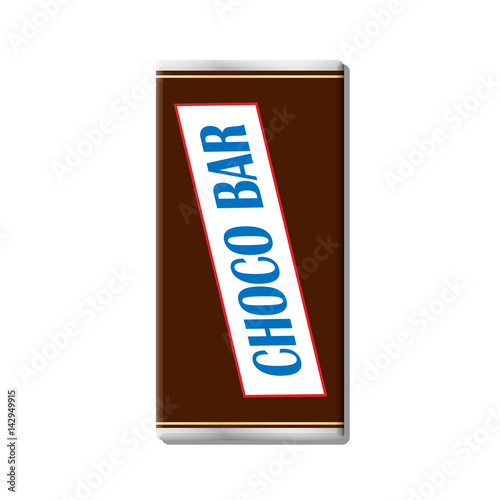 Chocolate bar. Packing. Template.